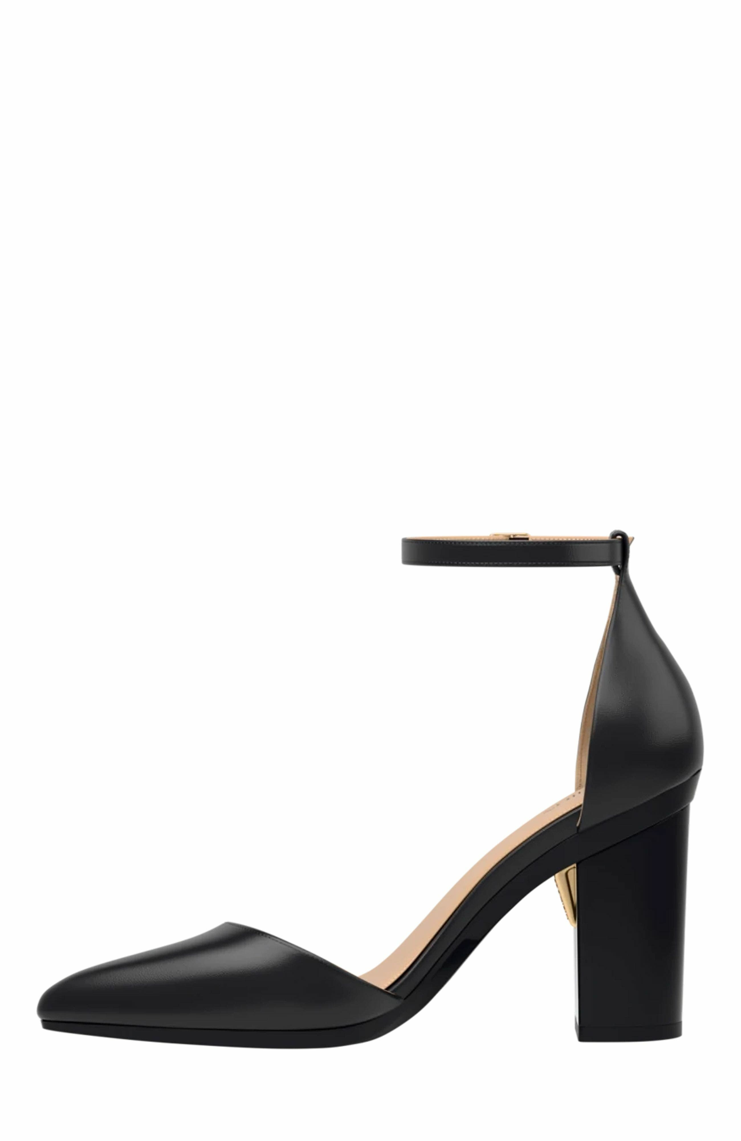 Pashion Footwear The D'Orsay 4" Block Heel, Alternate, color, Coal Leather