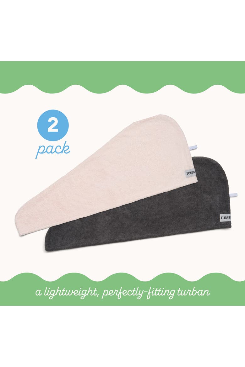 2 Pack Microfiber Hair Towel for Straight, Wavy, Curly Hair, Alternate, color, Light Pink