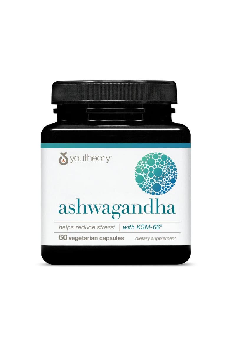Ashwagandha Stress Relief Adaptogenic Supplement Capsules 60 Count, Main, color, None
