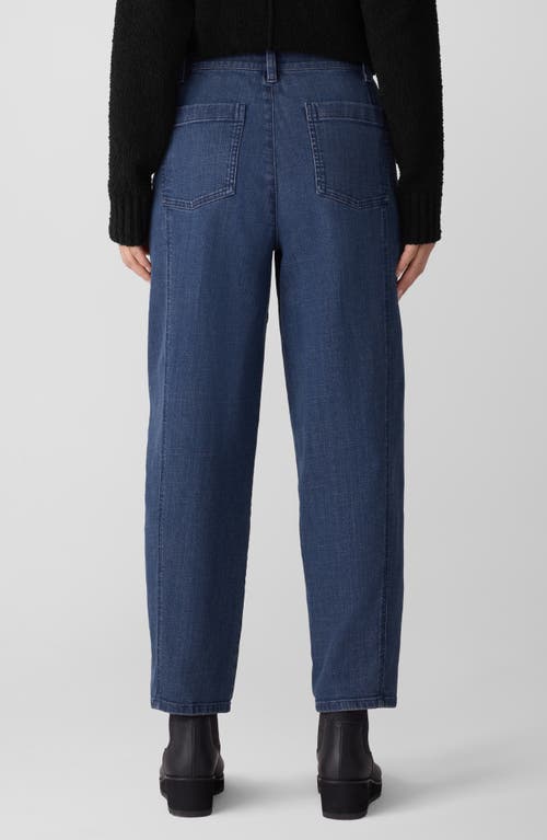 Eileen Fisher High Waist Ankle Straight Leg Jeans In Blue