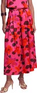 Boden Verity Floral Pleated Faille Maxi Skirt