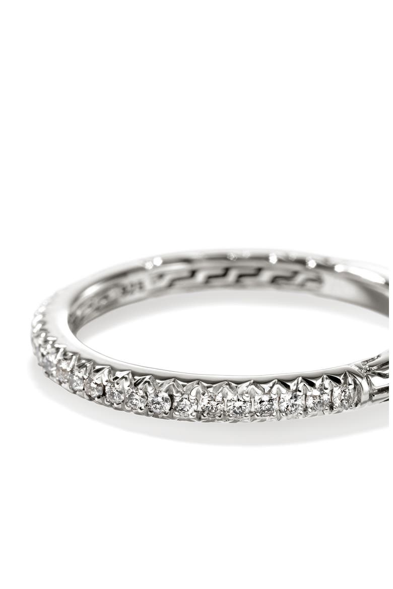 JH Essentials Pavé Band Ring, Diamonds, 2mm, Alternate, color, SILVER