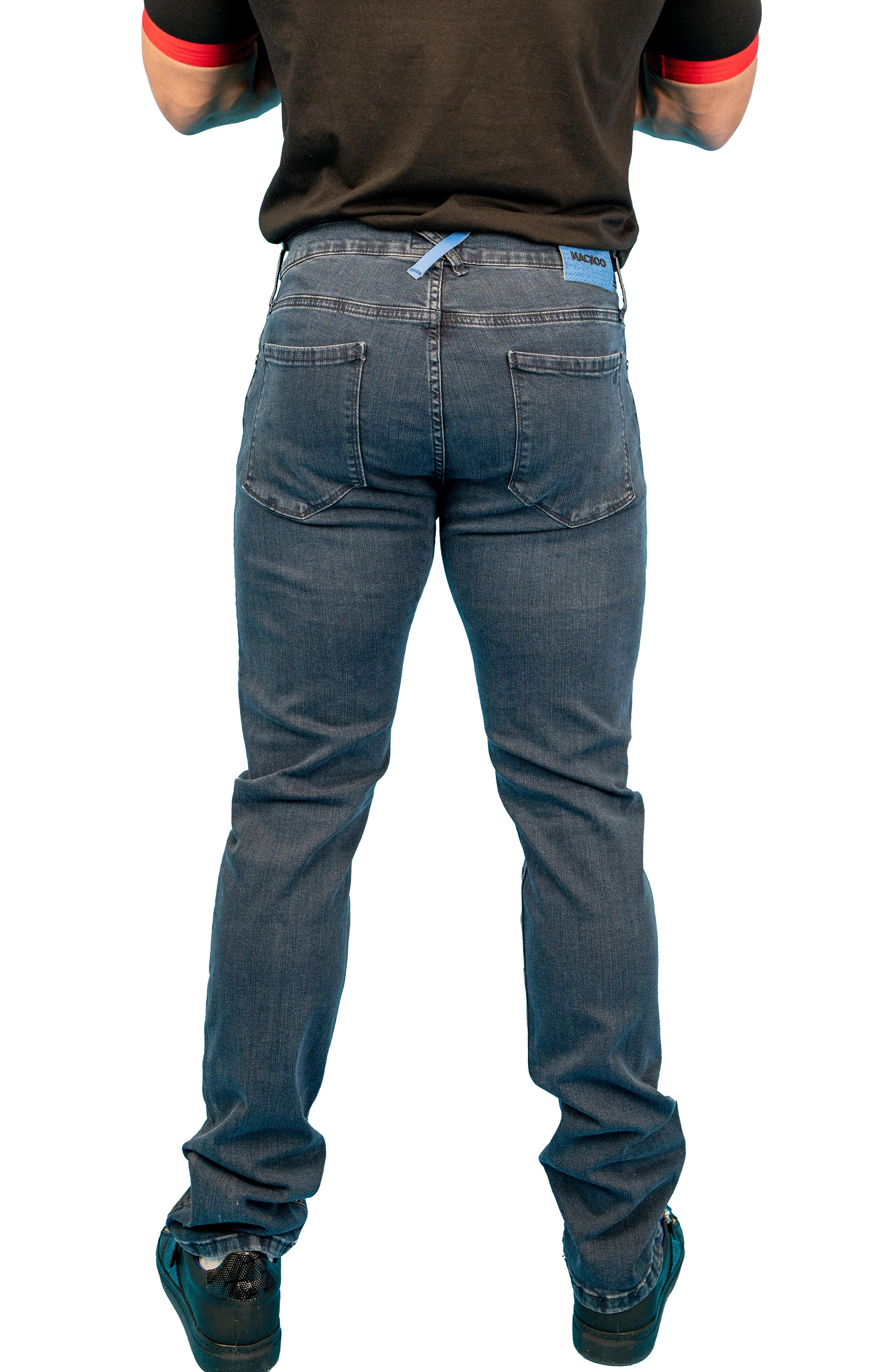 Distressed Athletic Fit Stretch Jeans - image 2