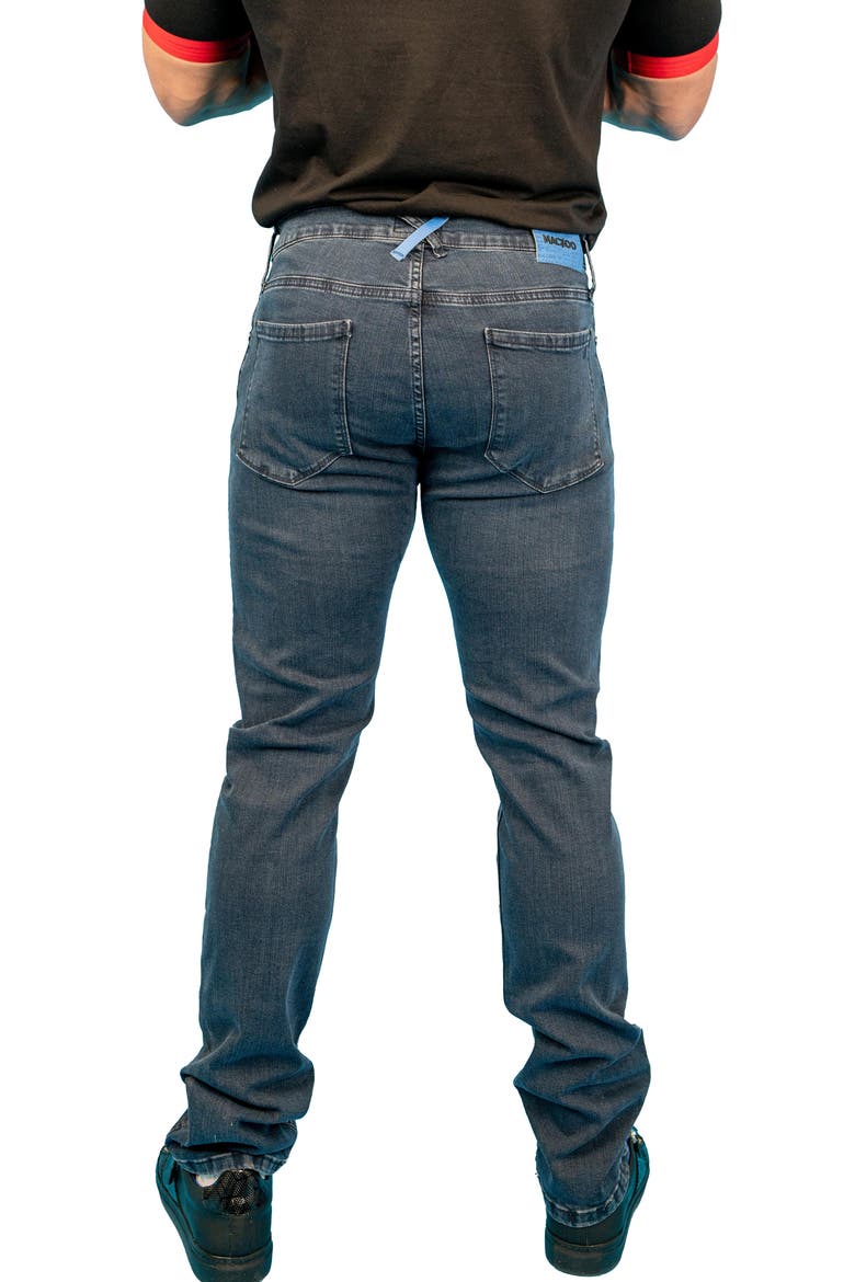 Distressed Athletic Fit Stretch Jeans, Alternate, color, BLUE
