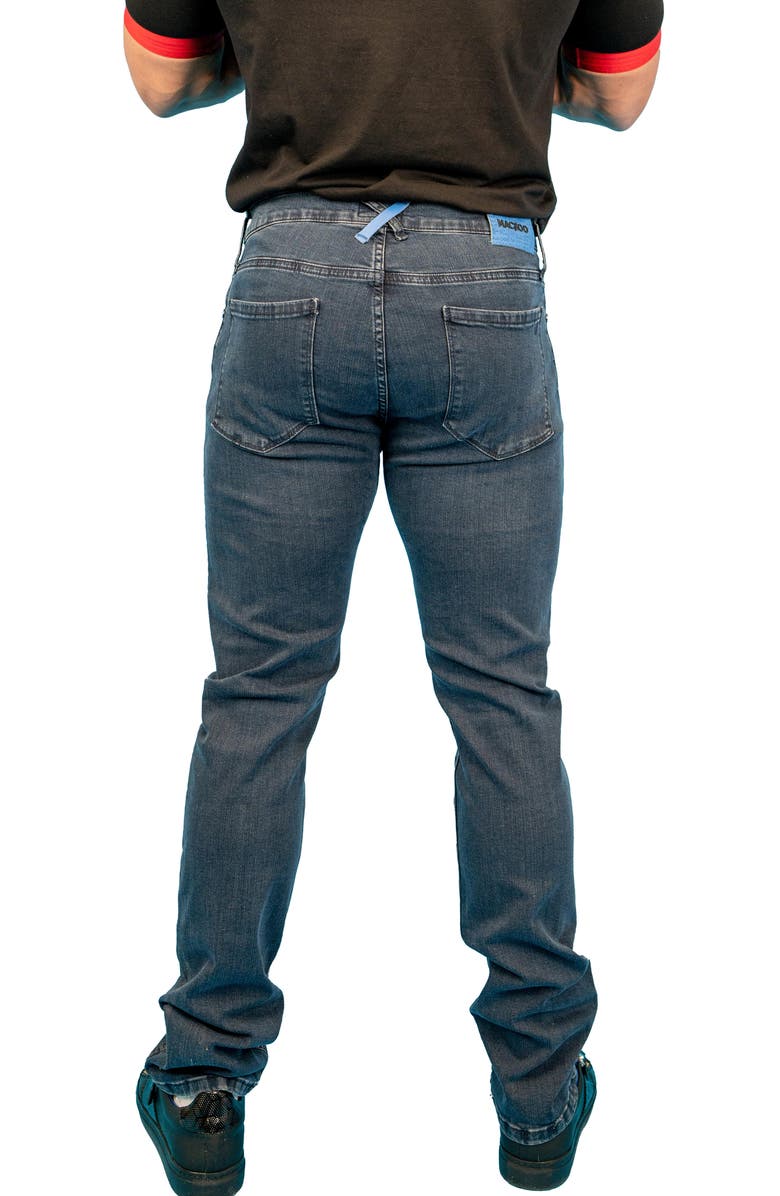 Maceoo Distressed Athletic Fit Stretch Jeans, Alternate, color, Blue