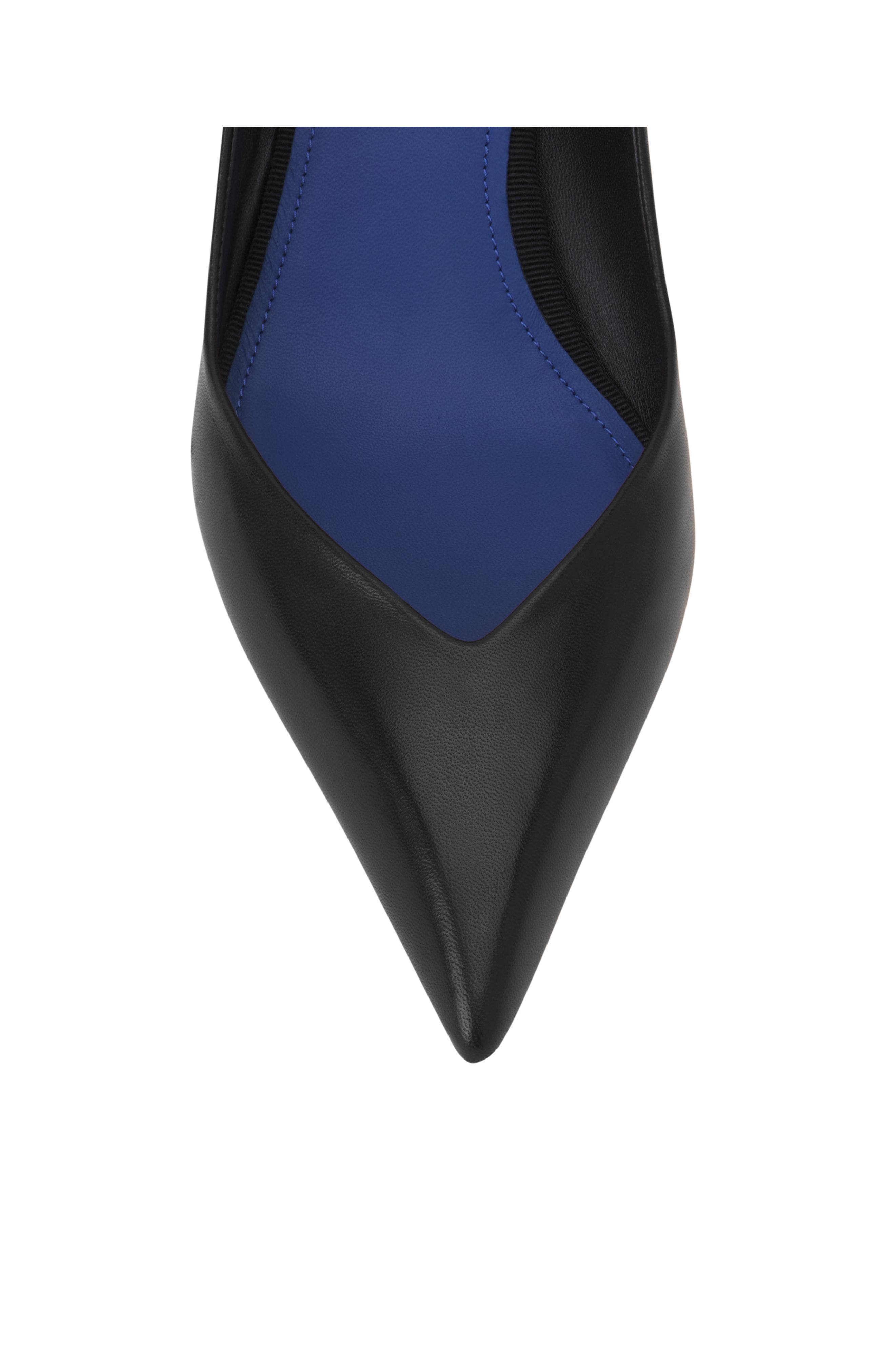 Lanvin Midnight Step Pump In Leather, Alternate, color, Noir