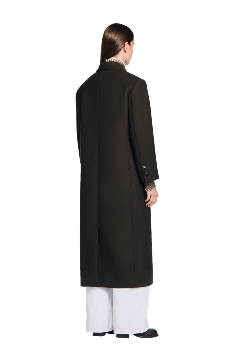 SANDRO Straight coat, Alternate, color, Brown