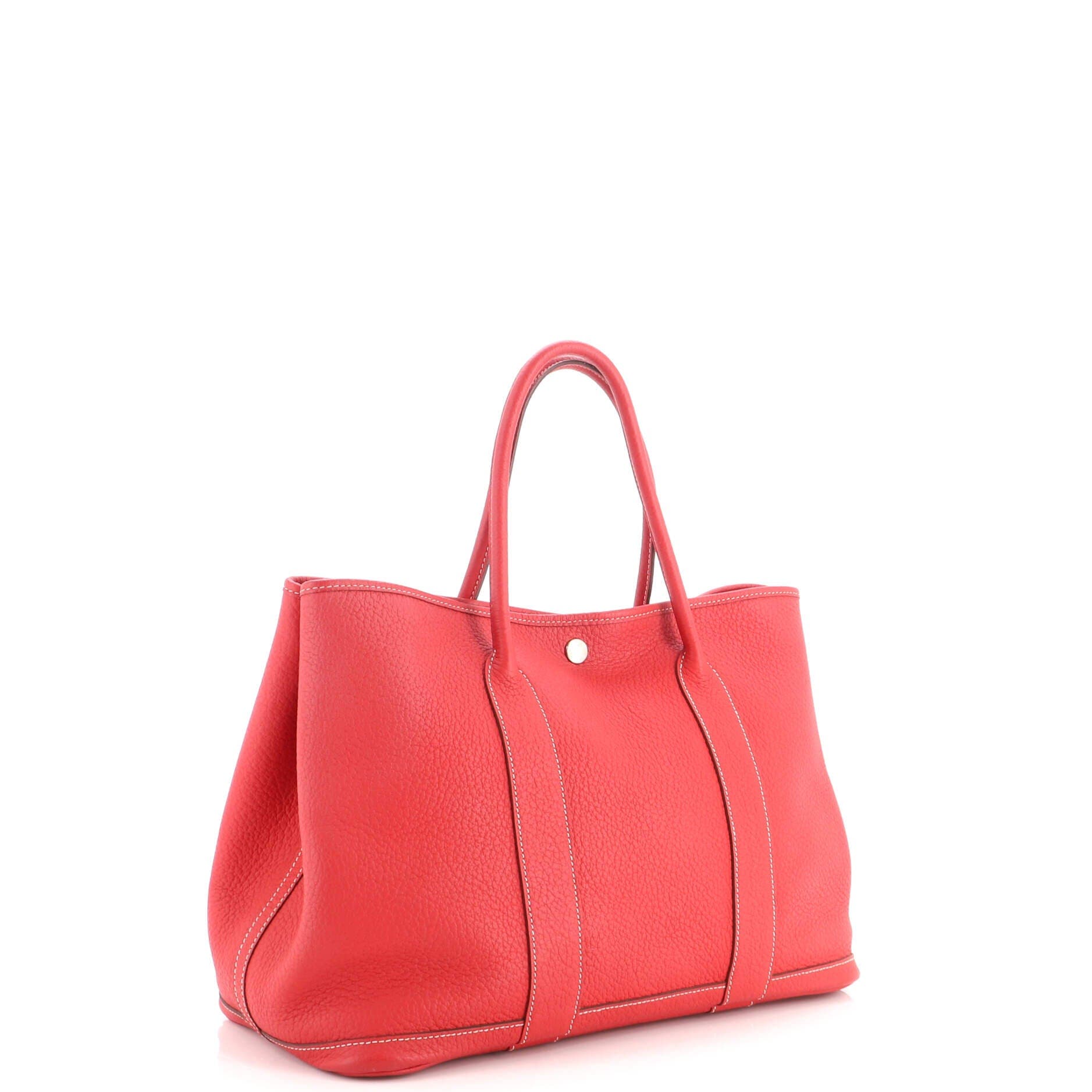 Garden Party Tote Leather 36, Alternate, color, Red