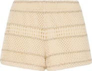 Milly Metallic Crochet Cover-Up Shorts