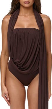 Naked Wardrobe Naked Draped Bodysuit