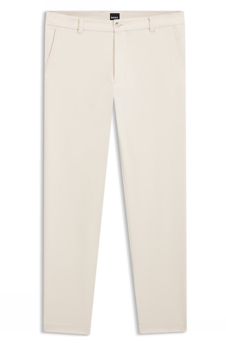 BOSS Kane Flat Front Straight Leg Pants, Alternate, color, Open White