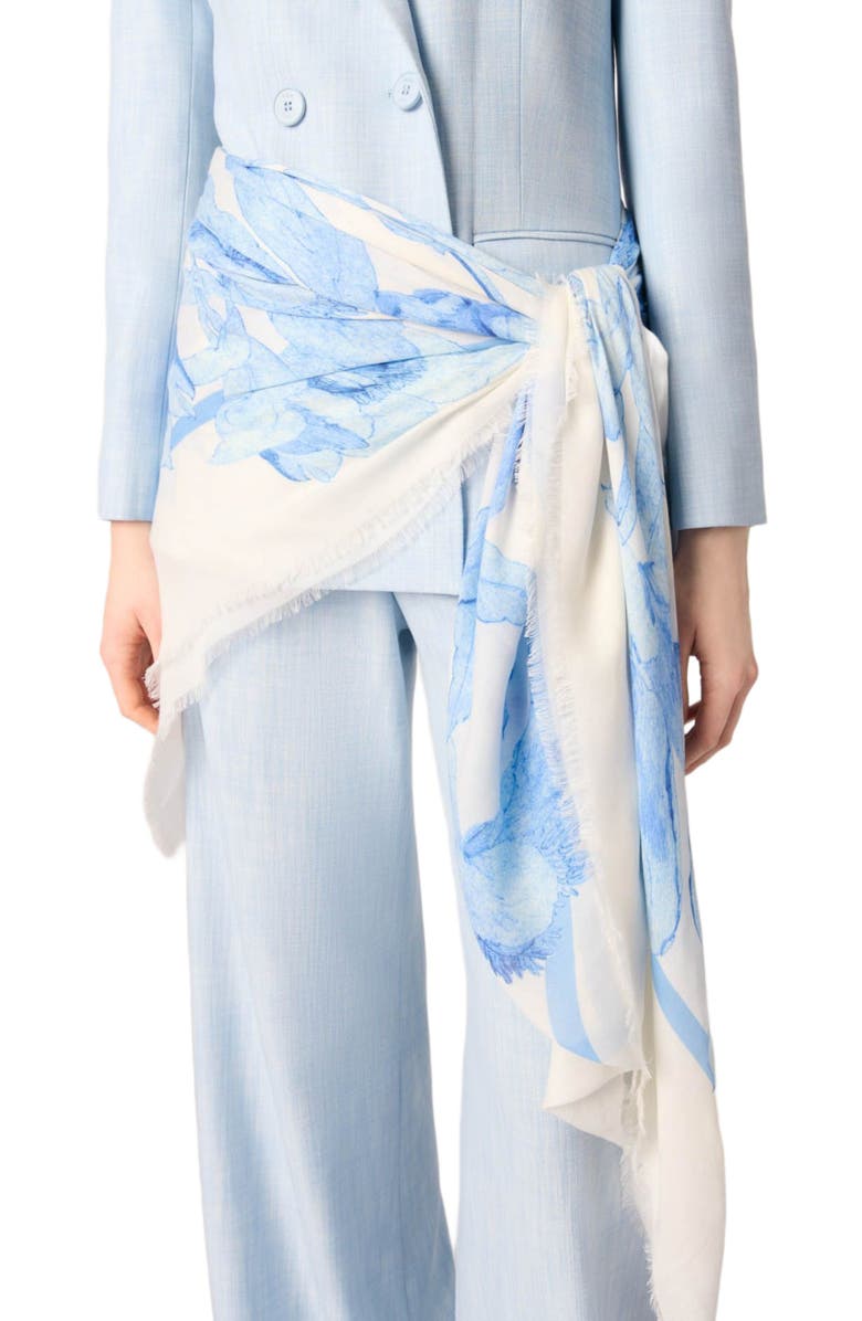 maje Suit jacket, Alternate, color, Blue Sky