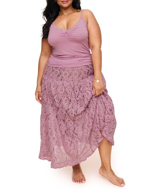 Shop Adore Me Isadora Cami And Skirt Set In Medium Purple