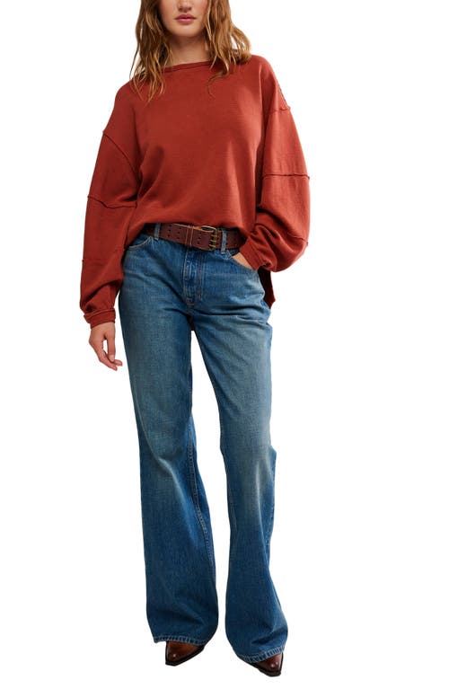 Free People Total Eclipse Oversize T-shirt In Brown