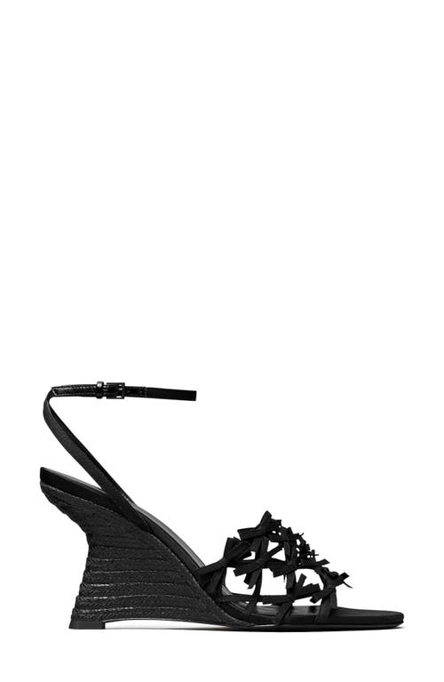 TORY BURCH TORY BURCH MINI BOW ESPADRILLE ANKLE STRAP WEDGE SANDAL 