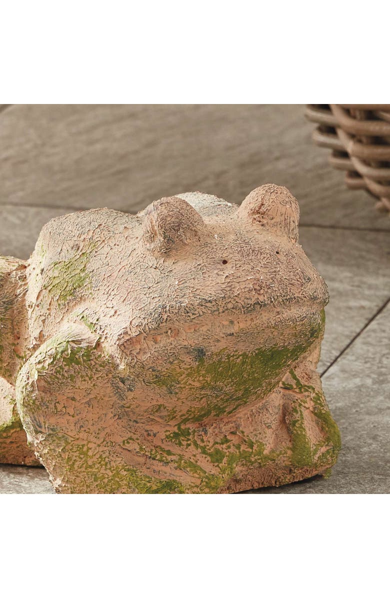Napa Home & Garden Weathered Garden Frog, Alternate, color, Brown