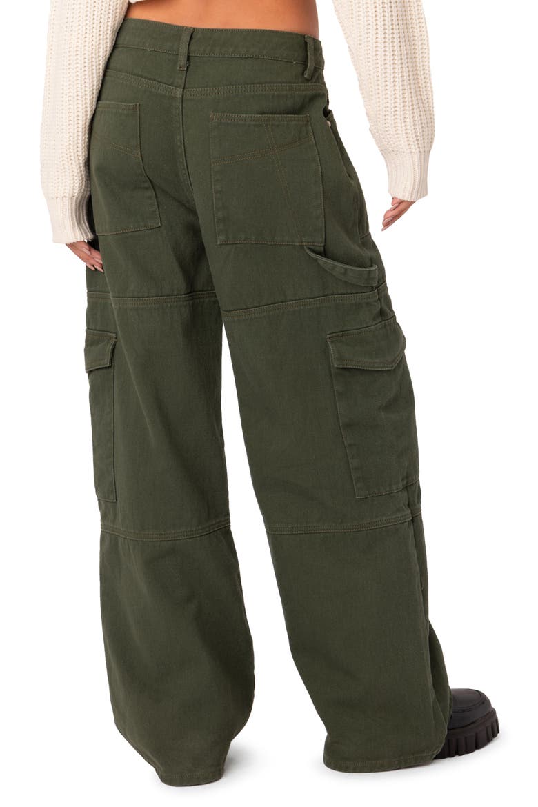 Ember Denim Cargo Pants, Alternate, color, OLIVE