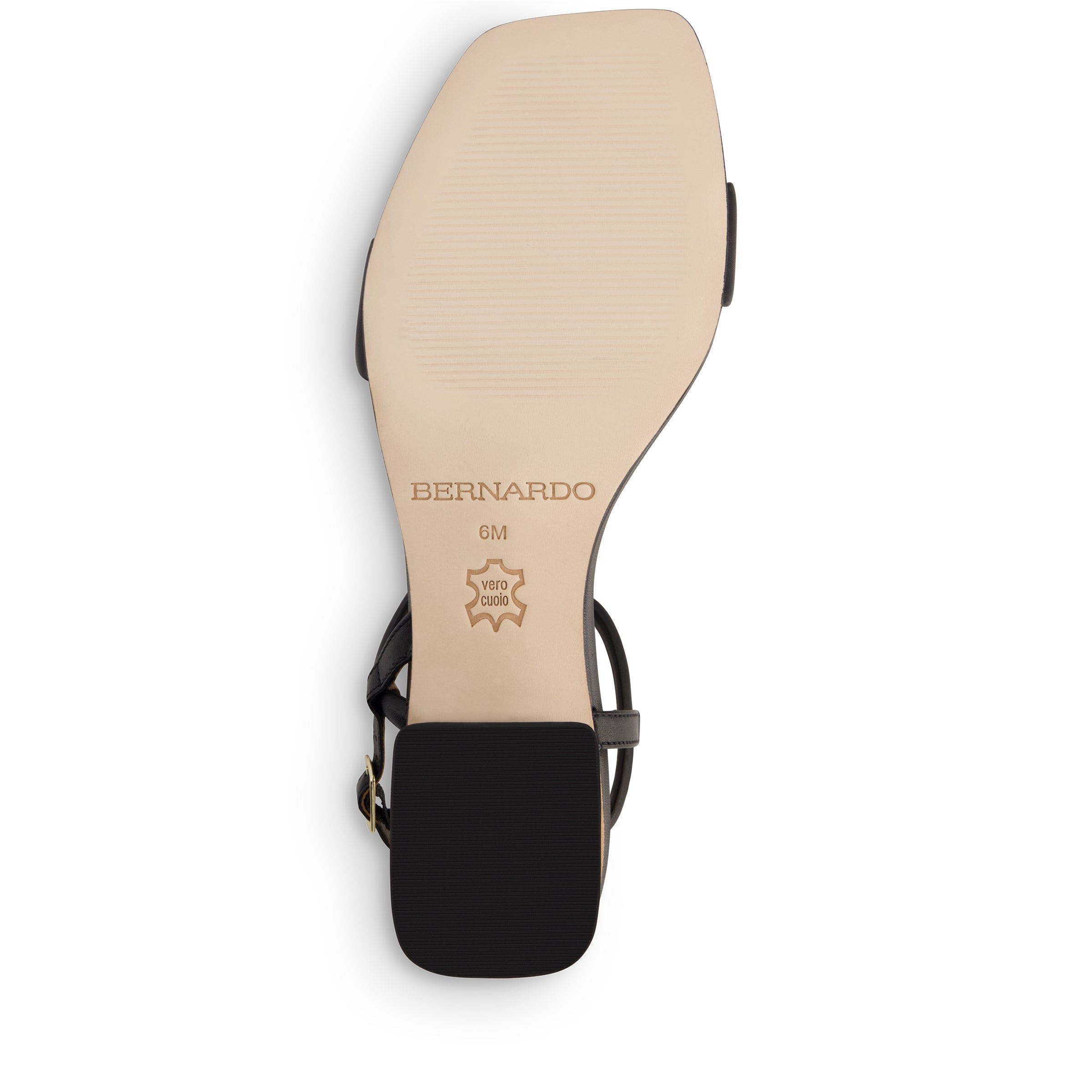 Bernardo Footwear Josei Low Heel Sandal, Alternate, color, Black