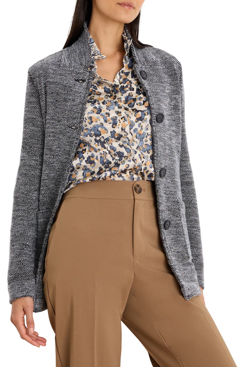 Tweed Stitch Sweater Jacket, Main, color, BLUE MIX