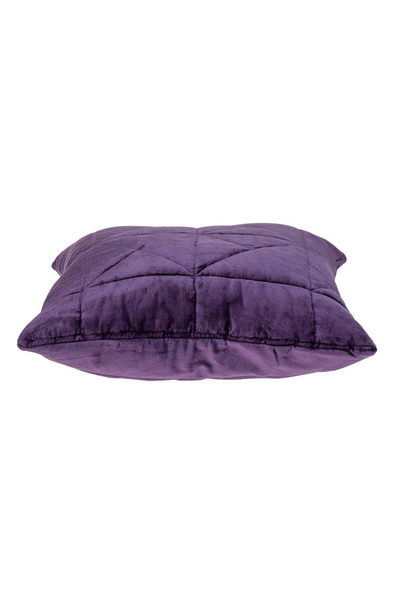 PARKLAND COLLECTION Zoe Quilted Throw Pillow, Alternate, color, Purple