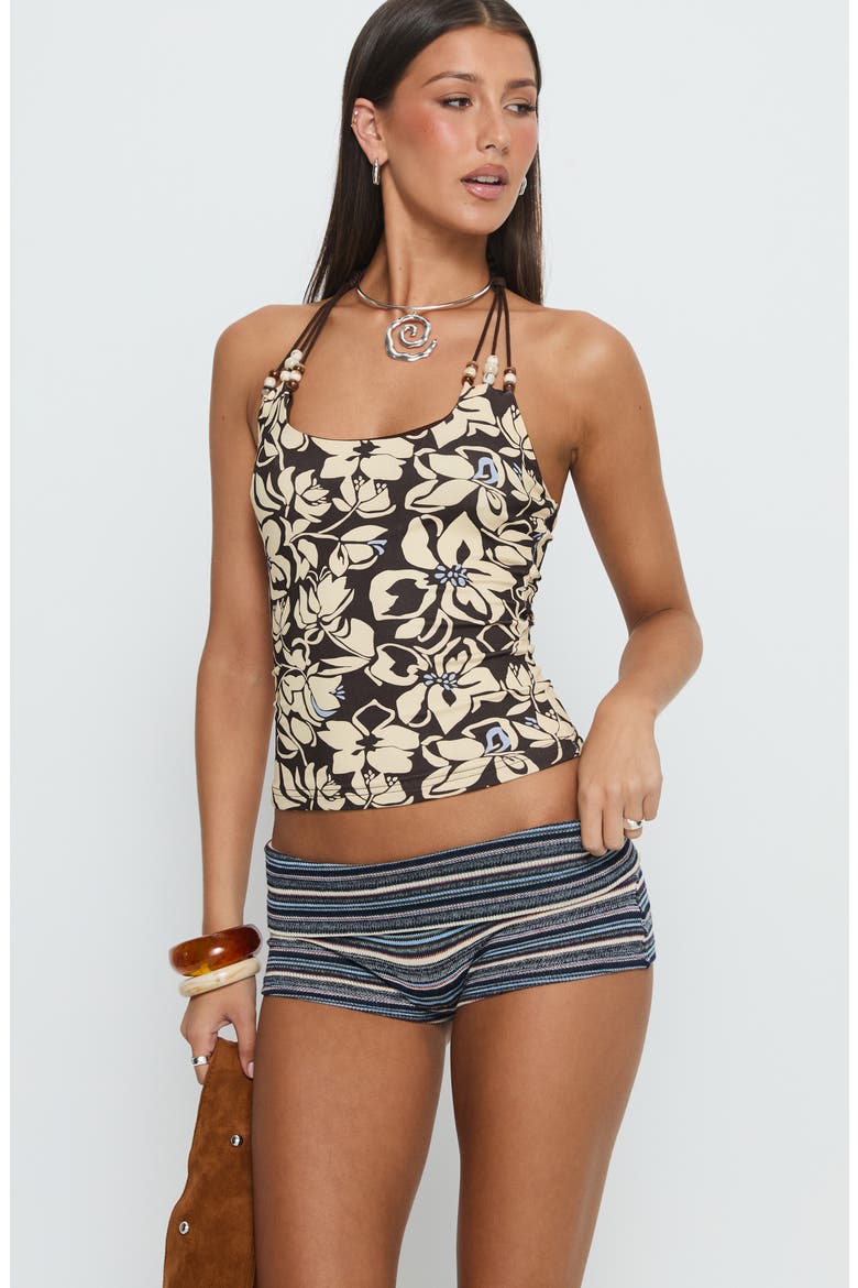 Radio Up Stripe Foldover Micro Shorts, Alternate, color, NAVY STRIPE