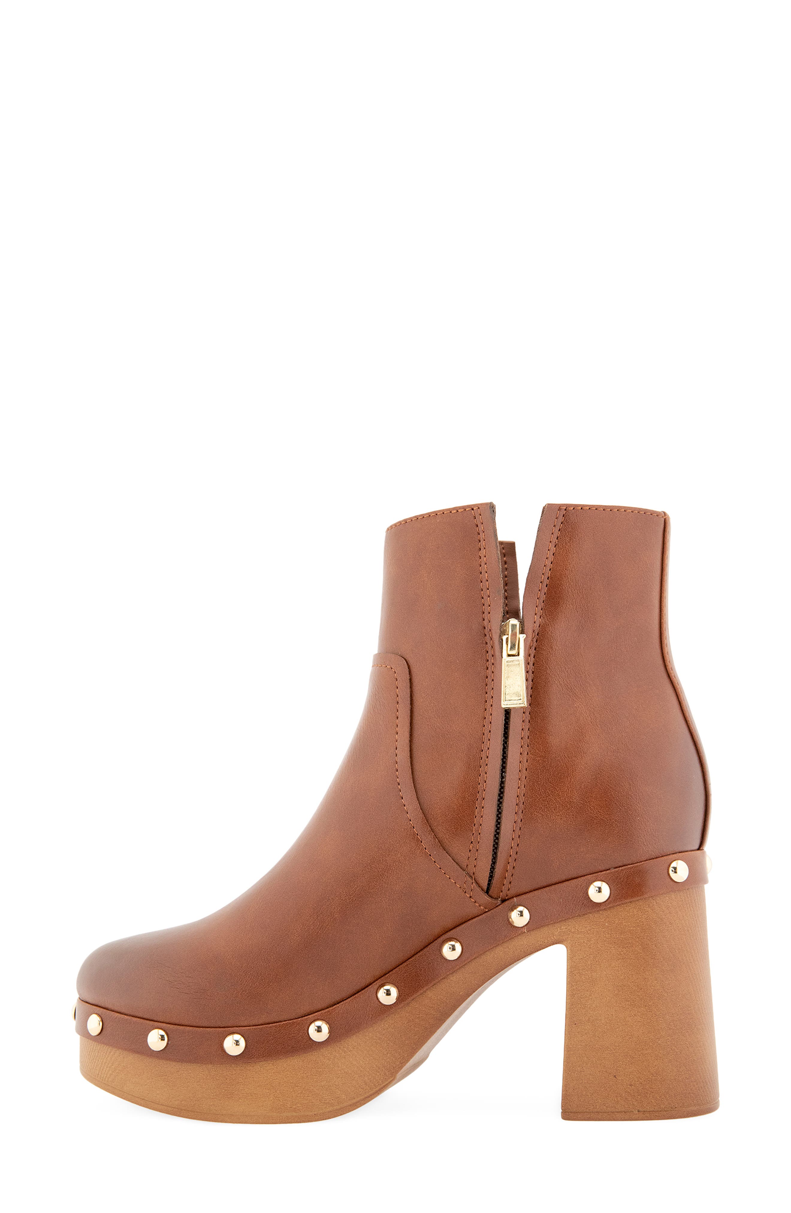 Wally Faux Leather Bootie, Alternate, color, WHISKEY