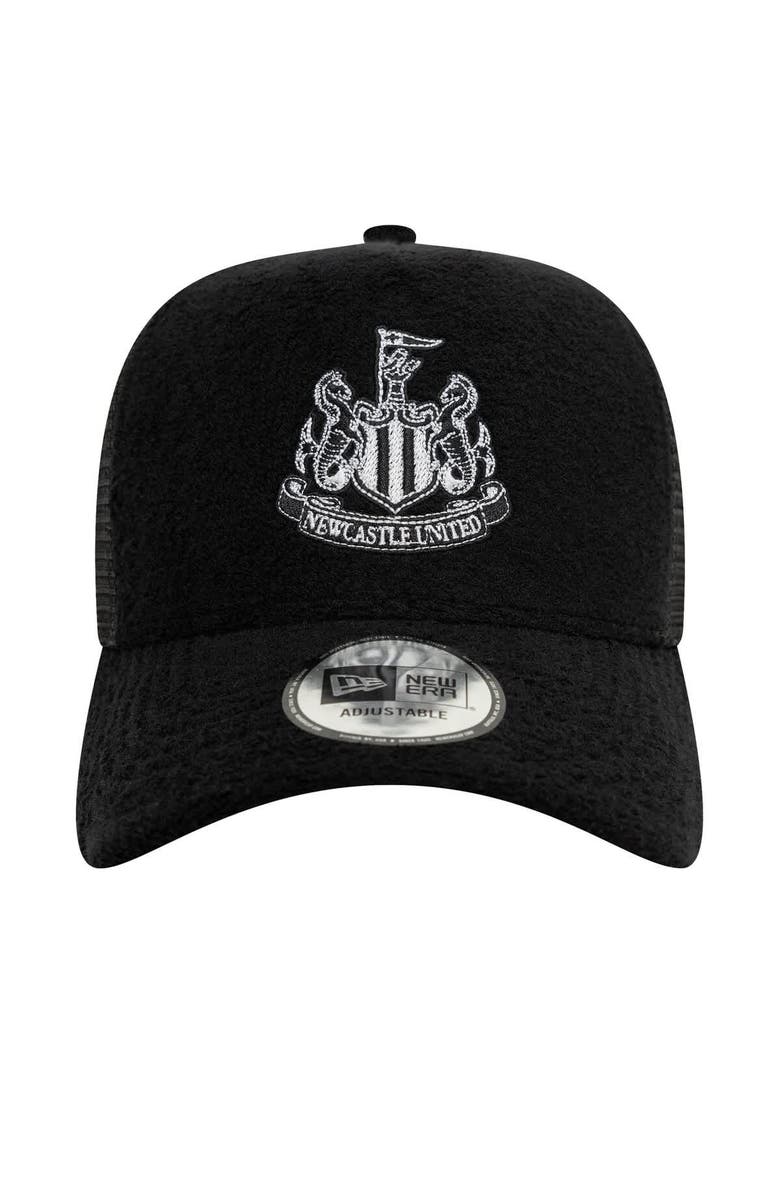 New Era Men's New Era Black Newcastle United Terry Cloth Trucker Adjustable Hat, Alternate, color, 