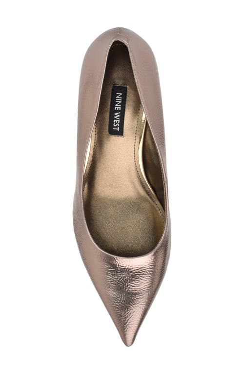 Nine West Sisko Pointed Toe Kitten Heel Pump In Brown