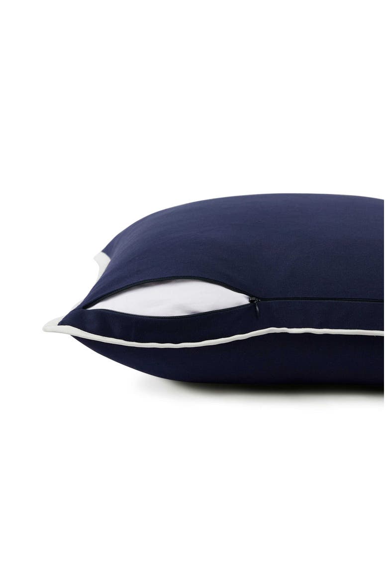 Swim Shop Monogram Cotton Accent Pillow, Alternate, color, CORE NAVY