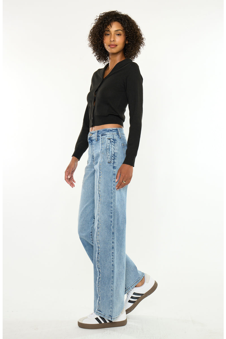 Skyline High Rise Wide Jeans, Alternate, color, Medium Wash