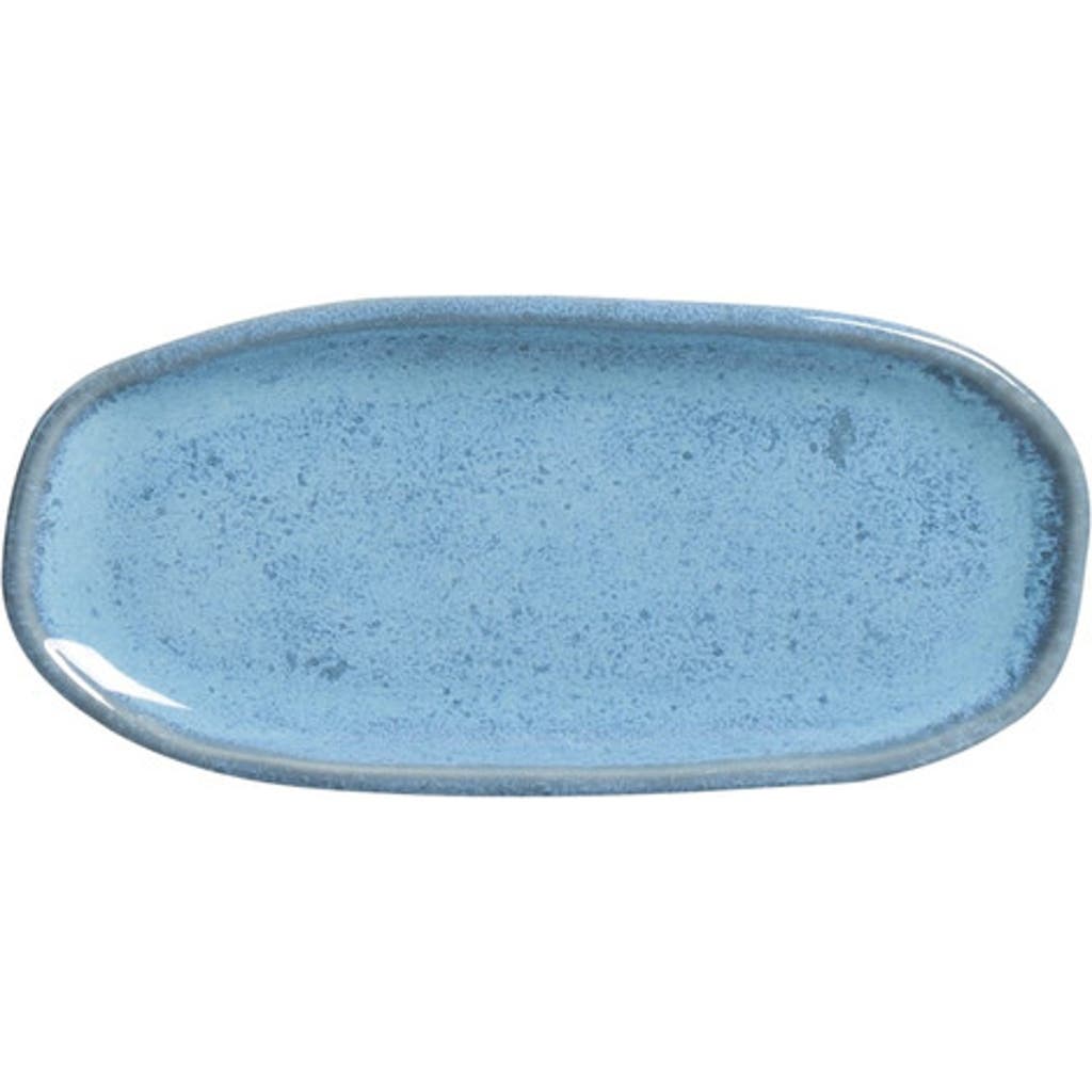 Porto Brasil Shallow Organic Oval Platter Mini Set Of 4 In Blue