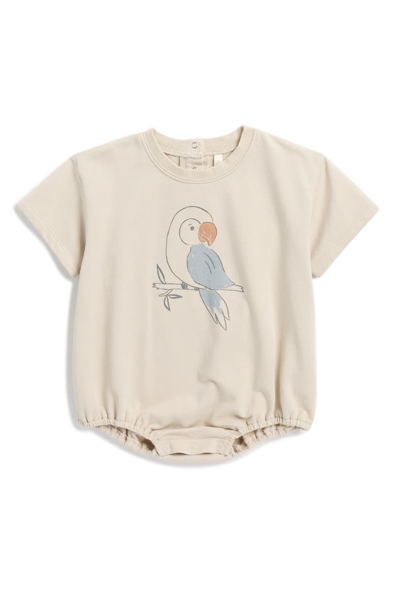Rylee + Cru Kids' Parrot Print Bubble Romper, Main, color,