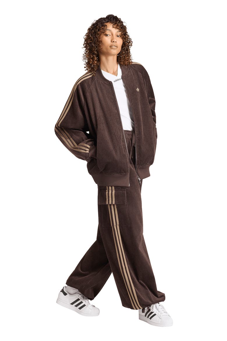 Corduroy 3-Stripes Cargo Pants, Alternate, color, AURORA COFFEE/ KHAKI SIX