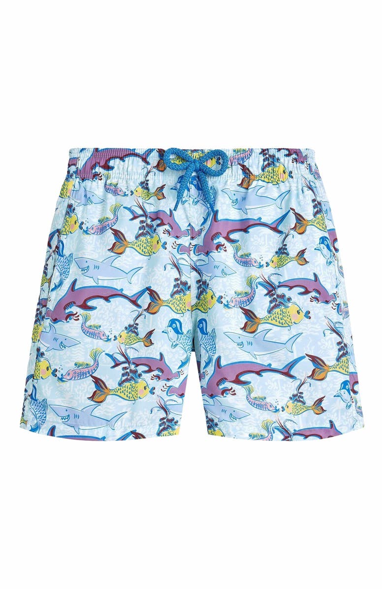 Vilebrequin Kids' French History Ultra-Light And Packable Swim Trunks, Alternate, color,