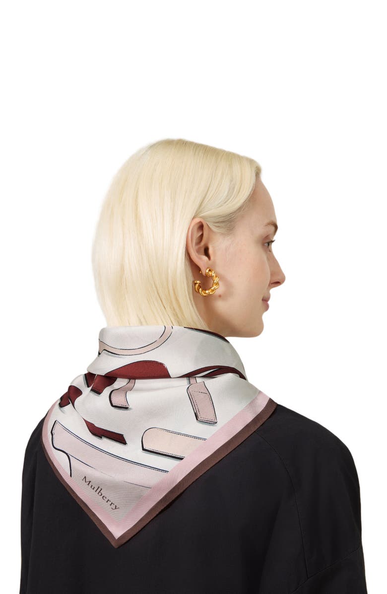 Mulberry Square Scarf - Bayswater Workshop, Alternate, color, Blossom Pink