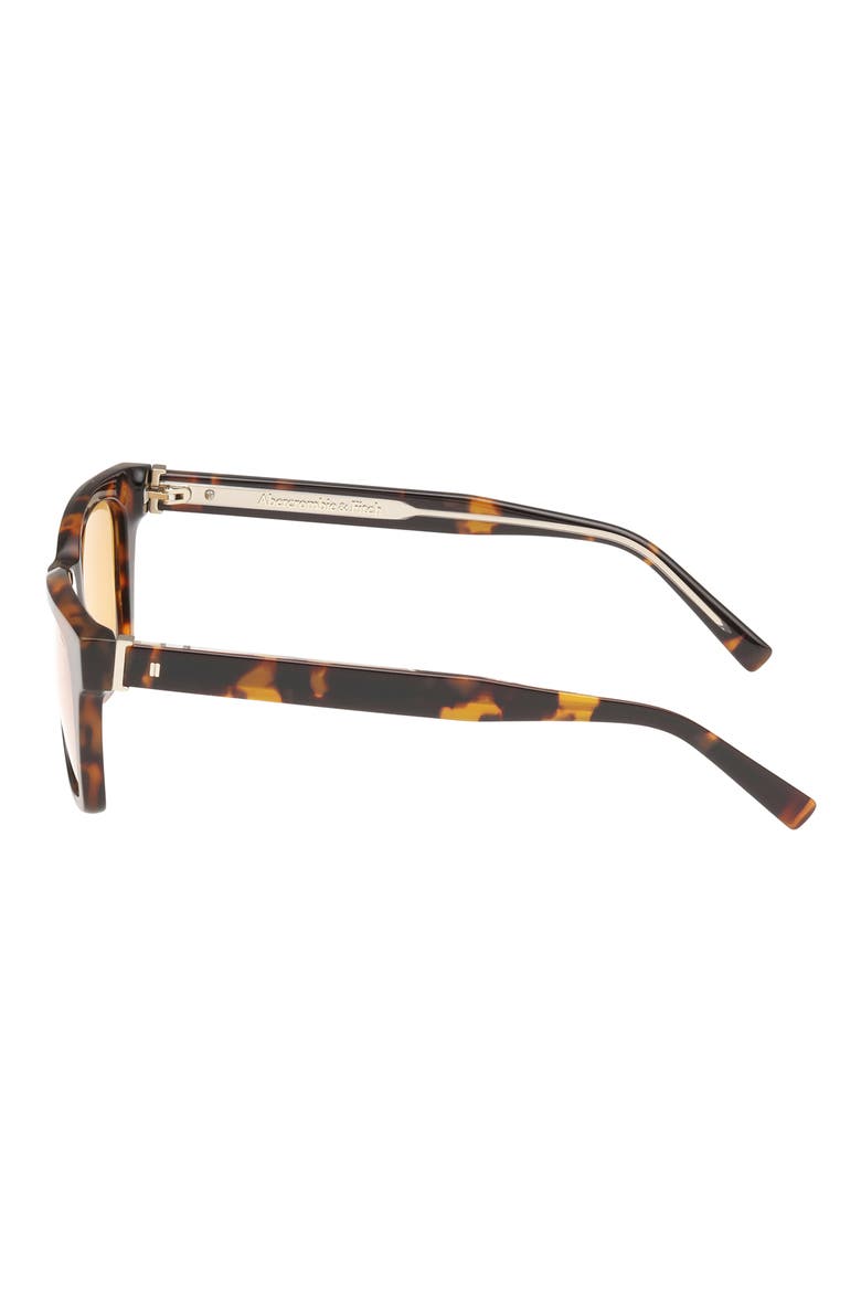 52mm Square Sunglasses, Alternate, color, DARK HAVANA / BROWN LENS