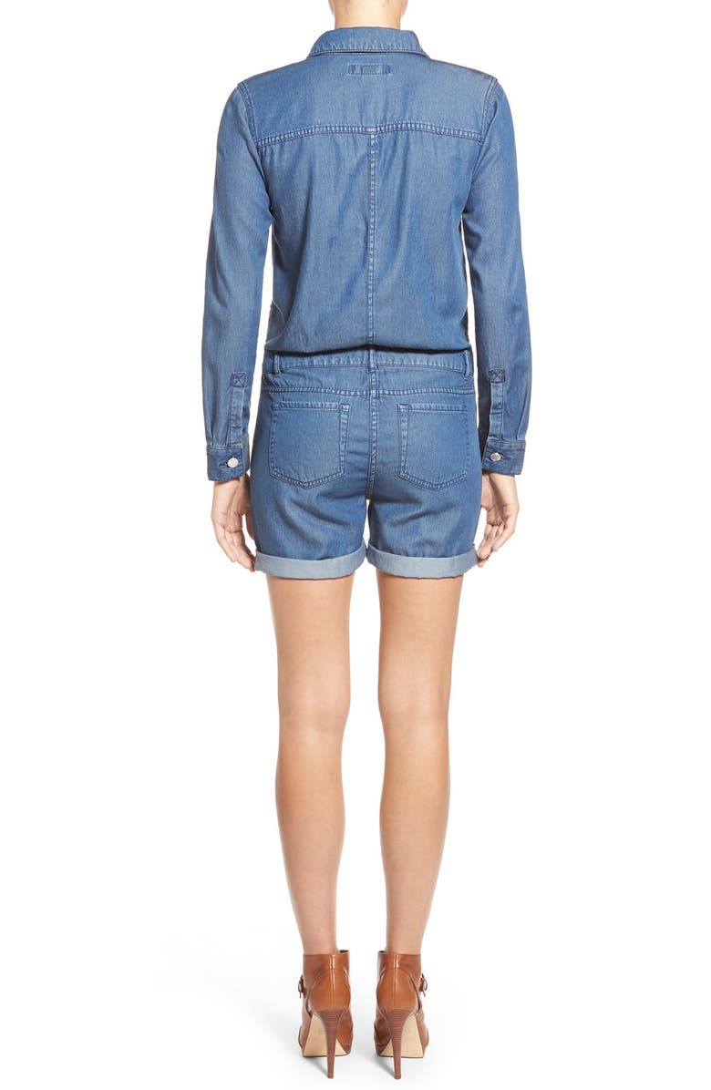 MICHAEL Michael Kors Denim Romper, Alternate, color, 