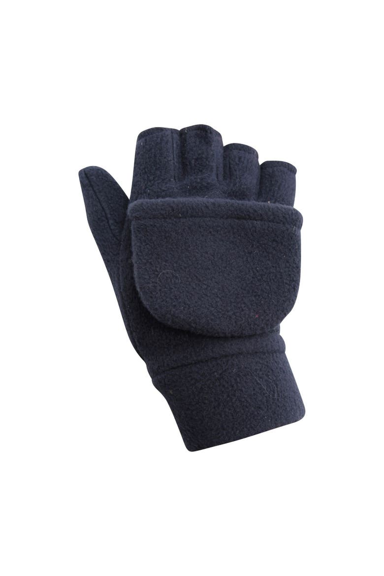 Childrens/Kids Fingerless Fleece Mittens, Alternate, color, Navy