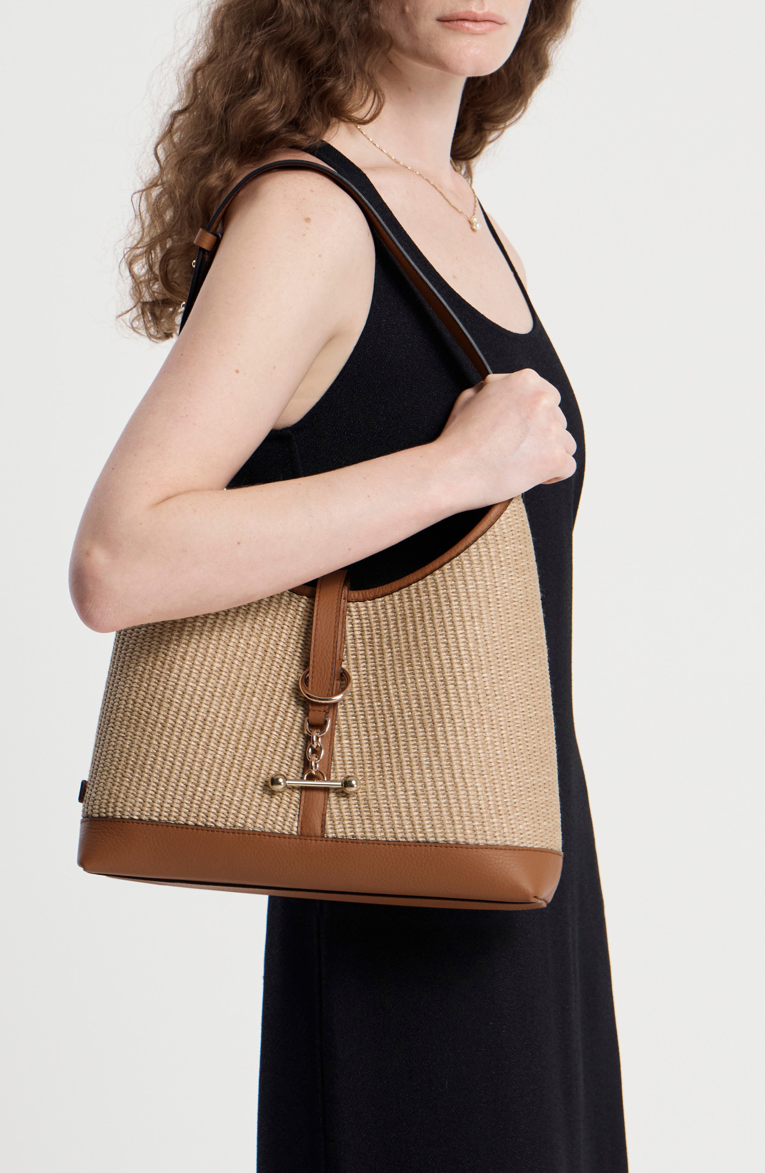 Kite Raffia Hobo Bag, Alternate, color, TAN/ NATURAL