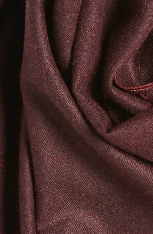 Clifton Wilson Solid Cashmere Scarf In Maroon