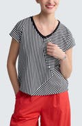 LUUKAA Vanya Striped V-Neck Top