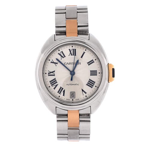 Cle de Cartier Automatic Watch Stainless Steel and Rose Gold 35