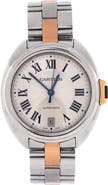 Pre-Owned Cartier Cle de Cartier Automatic Watch Stainless Steel and Rose Gold 35
