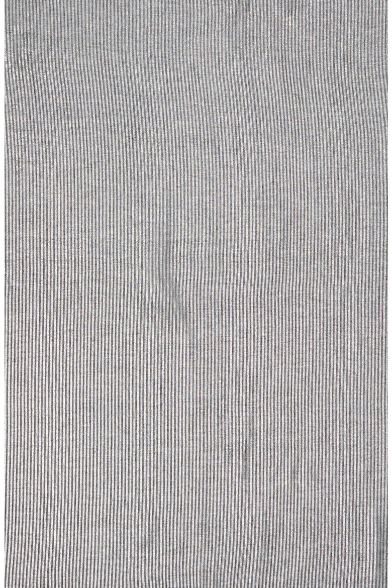 Large Metallic Stripe Square Scarf, Alternate, color, SILVER