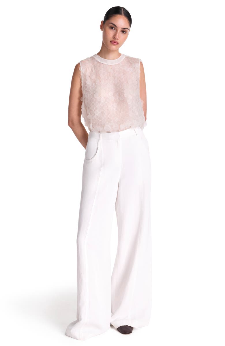 TWP Dees Wide Leg Pants, Alternate, color, White