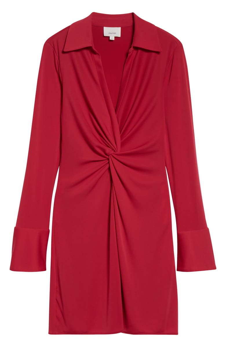 Cinq à Sept McKenna Matte Jersey Minidress, Alternate, color, Burgundy Plum