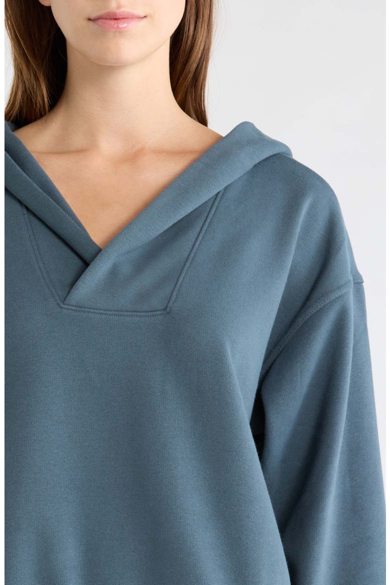 Dreamterry V-Neck Hoodie, Alternate, color, GREY BLUE