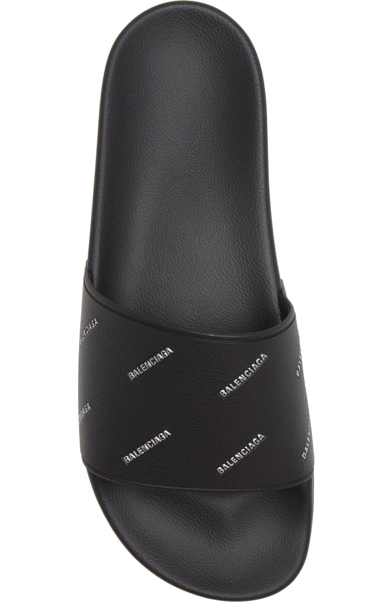 Balenciaga Logo Slide Sandal, Alternate, color,