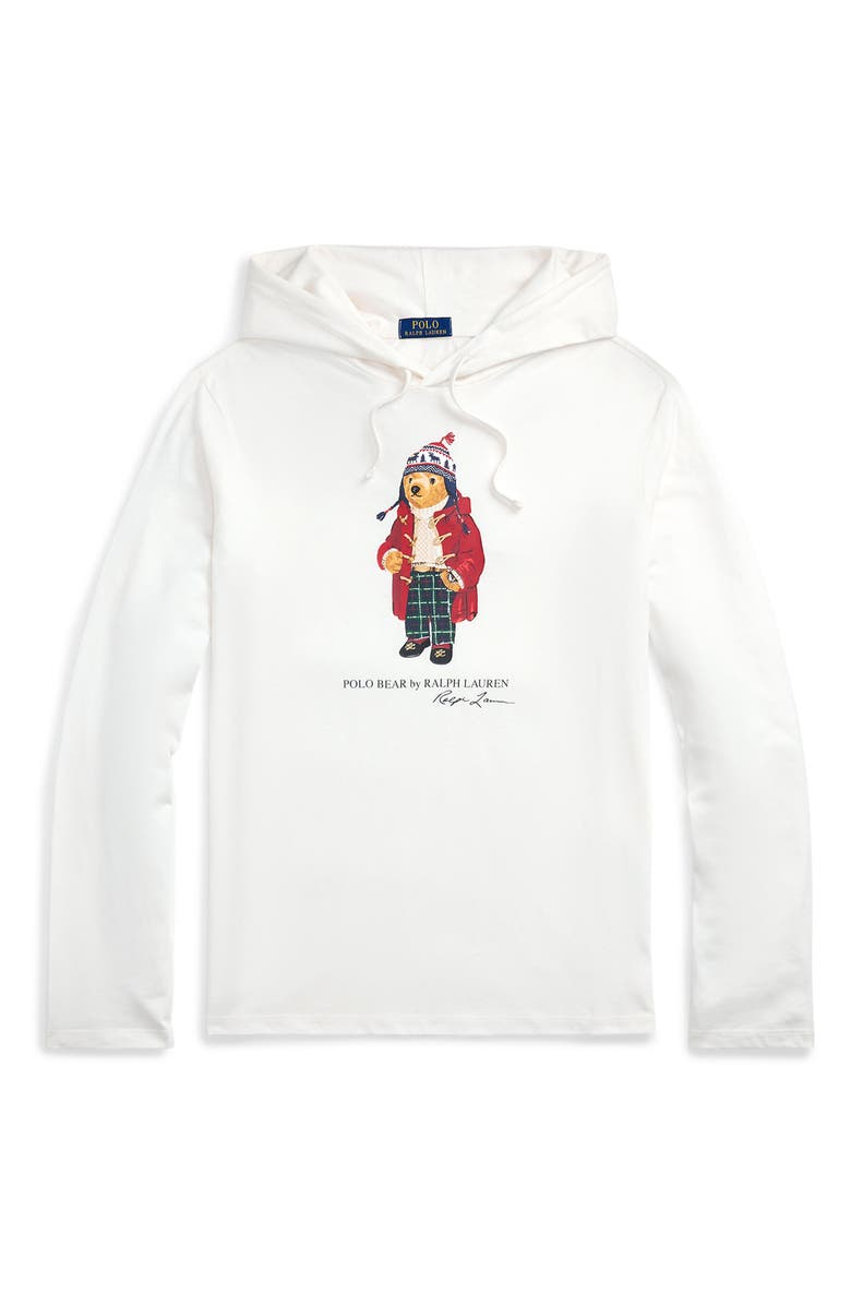 Polo Ralph Lauren Polo Bear Jersey Graphic Hoodie, Alternate, color, 