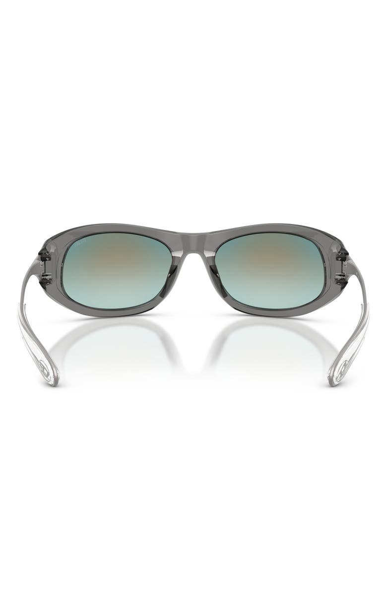 DIESEL<sup>®</sup> DL2007U 57mm Gradient Cat Eye Sunglasses, Alternate, color, Transparent Grey / Green Brown